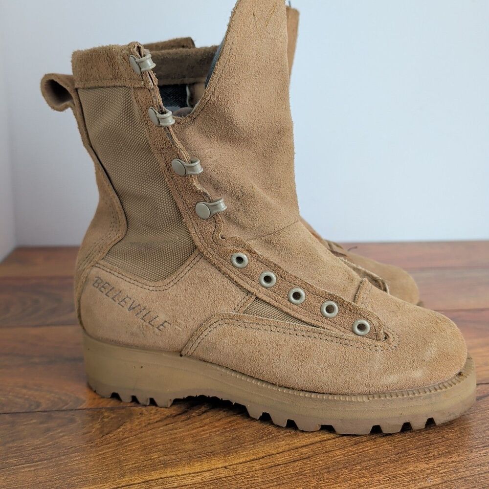 Belleville 790A Boots Mens 3.0W? Military Goretex Tan Suede Vibram Suede Combat